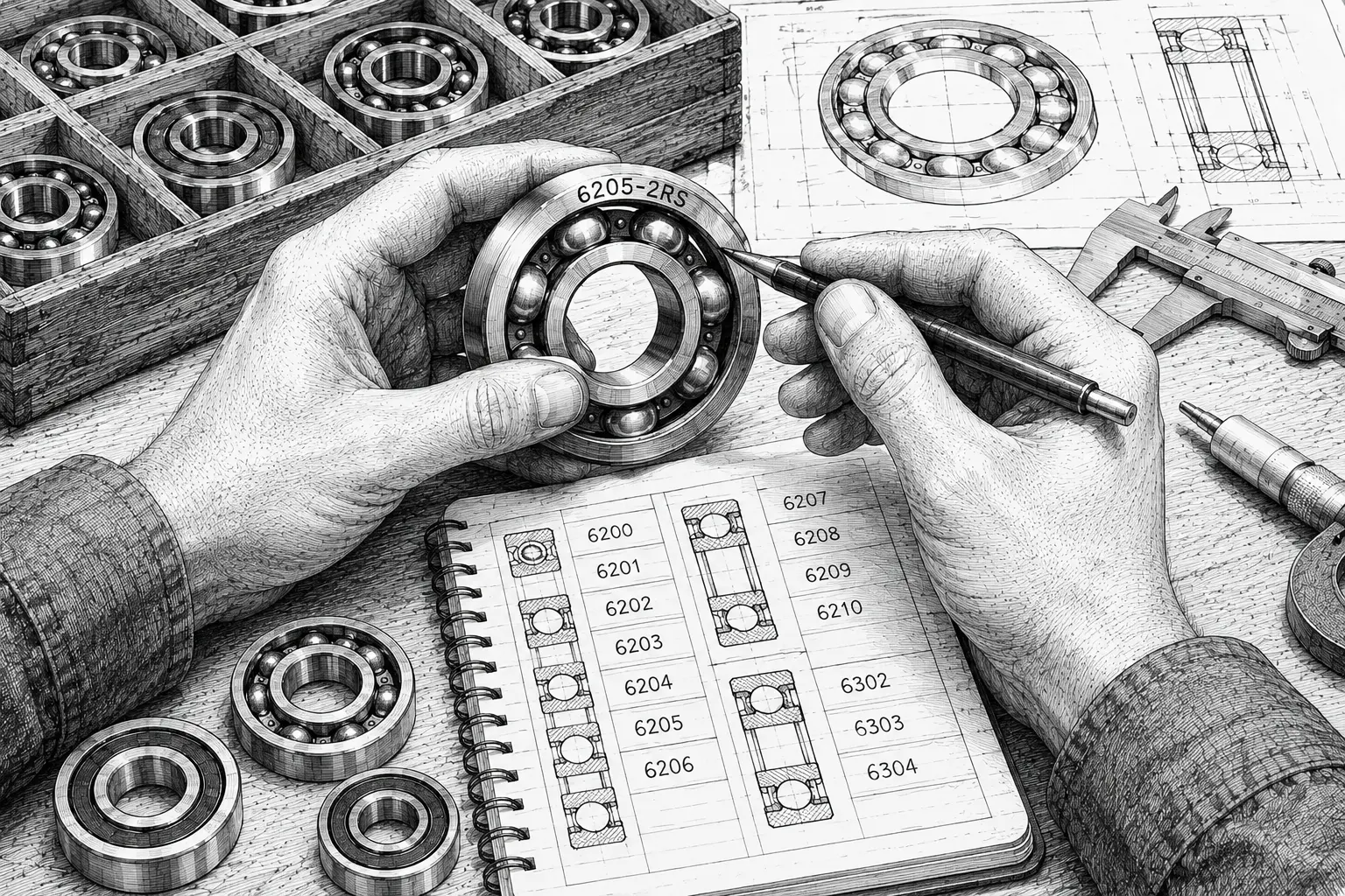 membaca kode ukuran bearing